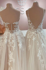 Designer Elegant A-Line Sweetheart Wedding Dresses With Lace-misshow.com