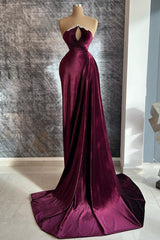 Designer Long Velvet Sequined Long Sleeves Prom Dress With Train-misshow.com