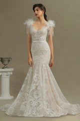 Designer wedding dresses mermaid | Lace wedding dresses online-misshow.com