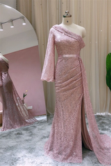 Elegant evening dresses with sleeves-misshow.com