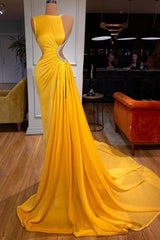 Elegant Sleeveless Long Mermaid Prom Dress With Slit-misshow.com