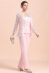 Elegant Strapless Appliques Mother of Bride Jumpsuit with Long Sleeves Wraps-misshow.com