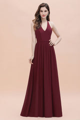 Looking for Prom Dresses,Evening Dresses,Bridesmaid Dresses,Quinceanera dresses in 100D Chiffon, A-line style, and Gorgeous Lace,Sequined work  MISSHOW has all covered on this elegant Elegant V-Neck Chiffon Bridesmaid Dress Backless aline Party Dress with Sequins.