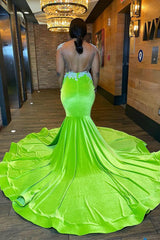 Eye-catching Sleeveless Backless Mermaid Prom Dress With Beading-misshow.com