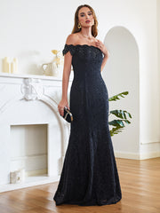 Floor-Length Mermaid Lace Off Shoulder Bridesmaid Dresses