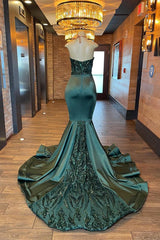 Glamorou V-neck Sleeveless Halter Mermaid Prom Dress With Beading-misshow.com