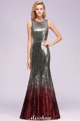 Looking for Bridesmaid Dresses in Sequined, Mermaid style, and Gorgeous Sequined work  MISSHOW has all covered on this elegant Glamorous Sleeveless Sexy Mermaid Sequins Bridesmaid Dresses.