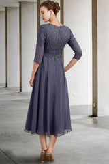 Gorgeous A-Line Lace V-Neck 3/4 Sleeve Bridesmaid Dresses With Appliques