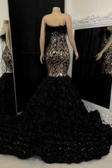 Gorgeous Long Mermaid Lace Flowers Sleeveless Prom Dress-misshow.com