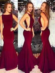 Gorgeous Mermaid Bateau Sleeveless Spandex Prom Dresses