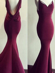 Gorgeous Mermaid Sleeveless Spaghetti Straps Jersey Prom Dresses