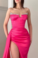 Gorgeous Sleeveless Sequined A-line Split Front Prom Dress-misshow.com