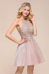 MISSHOW offers Halter Sparkly Short Homecoming Dress Floral Lace Aline Prom Dress Knee Length at a good price from Same as Picture,Bright silk to A-line Mini them. Stunning yet affordable Sleeveless Prom Dresses,Evening Dresses.