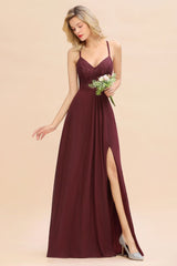 MISSHOW offers Lace Spaghetti Straps Prom Dresses, A-Line Sleeveless Side Split Evening Dresses at a good price from Misshow