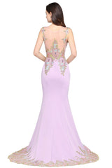 MISSHOW offers gorgeous Lilac Scoop party dresses with delicately handmade Beading in size 0-26W. Shop Floor-length prom dresses at affordable prices.