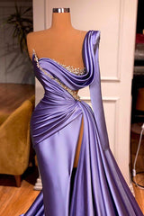 Luxury Mermaid Split Evening Dresses Beading Prom dresses-misshow.com