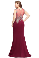 MISSHOW offers gorgeous Ivory,Nude pink,Red,Burgundy,Royal Blue,Dark Navy,Black Jewel party dresses with delicately handmade Appliques in size 0-26W. Shop Floor-length prom dresses at affordable prices.