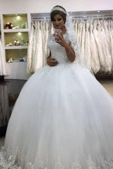 Modern wedding dresses with lace | Princess Wedding Dresses-misshow.com