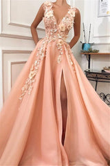 New Evening Dresses Long V Neck | Prom Dresses-misshow.com