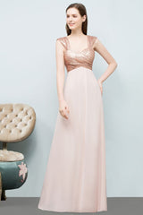 MISSHOW offers Off-shoulder A-line Sweetheart Spaghetti Long Sequins Chiffon Prom Dresses at a cheap price from Rose Gold, 30D Chiffon,Sequined to A-line Floor-length hem. Stunning yet affordable Sleeveless Prom Dresses,Evening Dresses.