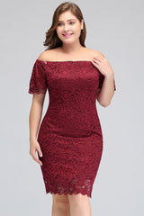 MISSHOW offers gorgeous Burgundy Bateau party dresses with delicately handmade Lace in size 0-26W. Shop Mini prom dresses at affordable prices.