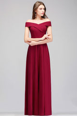 MISSHOW offers Off-the-shoulder Floor Length Burgundy Party Dress at a good price from Dusty Rose,Burgundy,Dark Navy,Stretch Satin to A-line Floor-length them. Stunning yet affordable Cap Sleeves Prom Dresses,Bridesmaid Dresses.