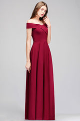 MISSHOW offers Off-the-shoulder Floor Length Burgundy Party Dress at a good price from Dusty Rose,Burgundy,Dark Navy,Stretch Satin to A-line Floor-length them. Stunning yet affordable Cap Sleeves Prom Dresses,Bridesmaid Dresses.