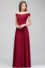 MISSHOW offers Off-the-shoulder Floor Length Burgundy Party Dress at a good price from Dusty Rose,Burgundy,Dark Navy,Stretch Satin to A-line Floor-length them. Stunning yet affordable Cap Sleeves Prom Dresses,Bridesmaid Dresses.