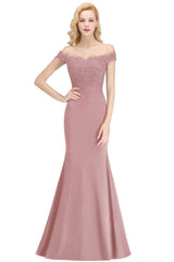 MISSHOW offers Off-the-shoulder Long Appliques Satin Mermaid Prom Gown Bridesmaid Dresses at a good price from Dusty Rose,Burgundy,Rose Gold,Regency,Royal Blue,Dark Navy,Black,Dark Green,Mustard,Satin to Mermaid Floor-length them. Stunning yet affordable Cap Sleeves Bridesmaid Dresses.