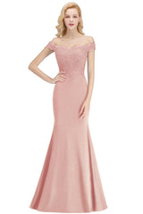 MISSHOW offers Off-the-shoulder Long Appliques Satin Mermaid Prom Gown Bridesmaid Dresses at a good price from Dusty Rose,Burgundy,Rose Gold,Regency,Royal Blue,Dark Navy,Black,Dark Green,Mustard,Satin to Mermaid Floor-length them. Stunning yet affordable Cap Sleeves Bridesmaid Dresses.