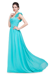 A plus size Mint Green bridesmaid dress made of 100D Chiffon are trendy for  . Shop MISSHOW with elaborately designed Flower(s) gowns for your bridesmaids.