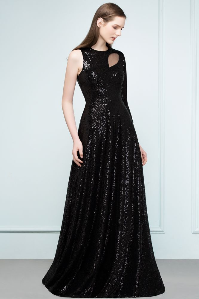 MISSHOW offers One-sleeve Black A-line Floor Length Sequined Prom Dresses at a cheap price from Black, Sequined to A-line Floor-length hem. Stunning yet affordable 3/4-Length Sleeves Prom Dresses.