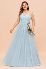 Plus Size Bridesmaid Dress Sweetheart Floor Length A-line Maid of Honor Dress-misshow.com