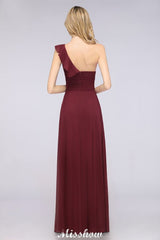 MISSHOW offers Sexy One-Shoulder Sweetheart Sleeveless Bridesmaid Dress Ruffles Beach Wedding Party Dress at a good price from 100D Chiffon to A-line Floor-length them. Lightweight yet affordable home,beach,swimming useBridesmaid Dresses.