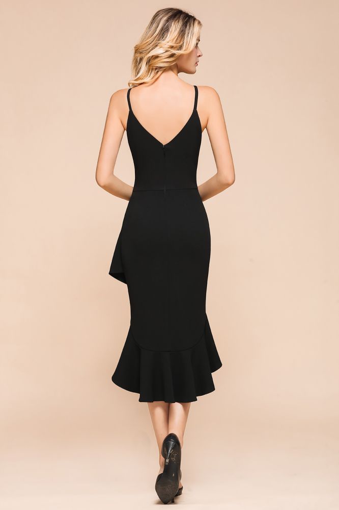 Looking for Prom Dresses,Evening Dresses in Healthy cloth, Column,Mermaid style, and Gorgeous  work  MISSHOW has all covered on this elegant Sexy Spaghetti Straps Sweetheart Slim Hi-Lo Party Dress Vintage Backless Black Prom Dress.