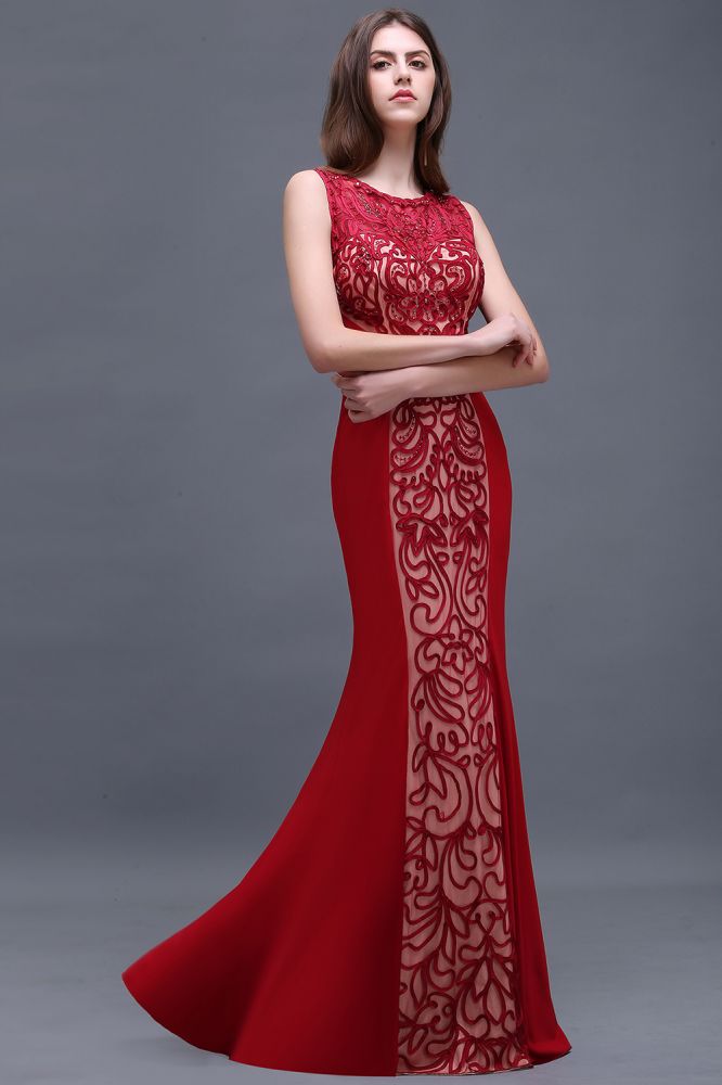 MISSHOW offers gorgeous Red Jewel party dresses with delicately handmade Beading,Appliques in size 0-26W. Shop Floor-length prom dresses at affordable prices.