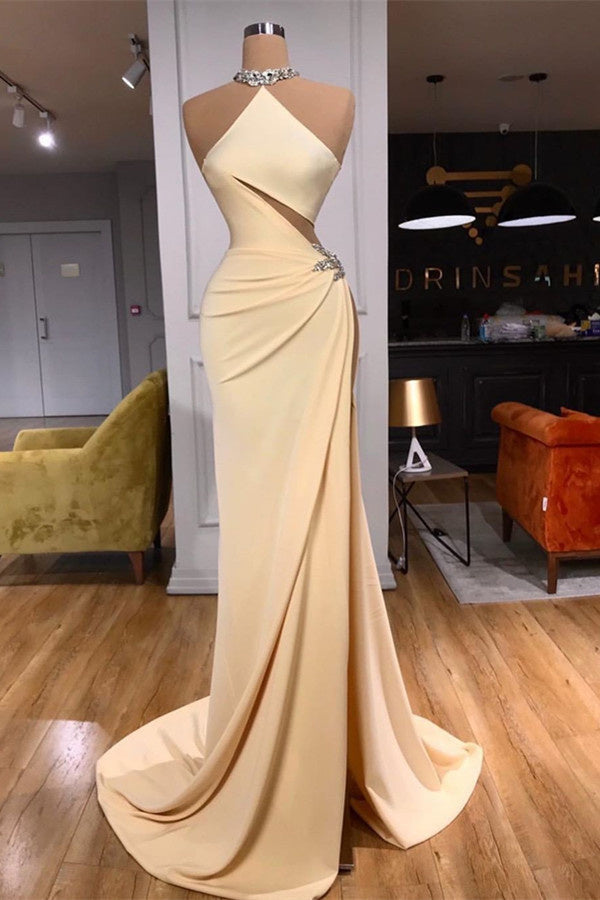 Simple Elegant Sleeveless Long Evening Dress-misshow.com