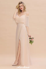 MISSHOW offers Simple Spaghetti Straps Tiered Bridesmaid Dresses, Side Slit A-Line Sleeveless Evening Maxi Dresses at a good price from White,Ivory,Blushing Pink,Candy Pink,Pearl Pink,Dusty Rose,Watermelon,Red,Fuchsia,Burgundy,Chocolate,Brown,Gold,Champagne,Orange,Yellow,Daffodil,Regency,Grape,Lilac,Lavender,Sky Blue,Pool,Ocean Blue,Royal Blue,Ink Blue,Dark Navy,Black,Silver,Dark Green,Jade,Green,Sage,Mint Green, to A-line Floor-length them. Stunning yet affordable Sleeveless Prom Dresses.