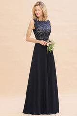 MISSHOW offers Sleeveless A-line Evening Maxi Gown Lace Appliques Floor Length Bridesmaid Dress Formal Party Gown at a good price from Misshow