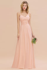 MISSHOW offers Spaghetti Straps Aline Bridesmaid Dress Sweetheart  Chiffon Swing Evening Dress at a good price from Misshow