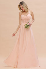 MISSHOW offers Spaghetti Straps Aline Bridesmaid Dress Sweetheart  Chiffon Swing Evening Dress at a good price from Misshow