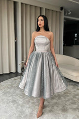 Sparkly Sleeveless A-line Sequined Prom Dress-misshow.com