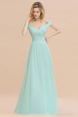 MISSHOW offers Sweetheart Ruffles Simple Prom Dresses Off the Shoulder aline Bridesmaid Dress at a good price from Misshow