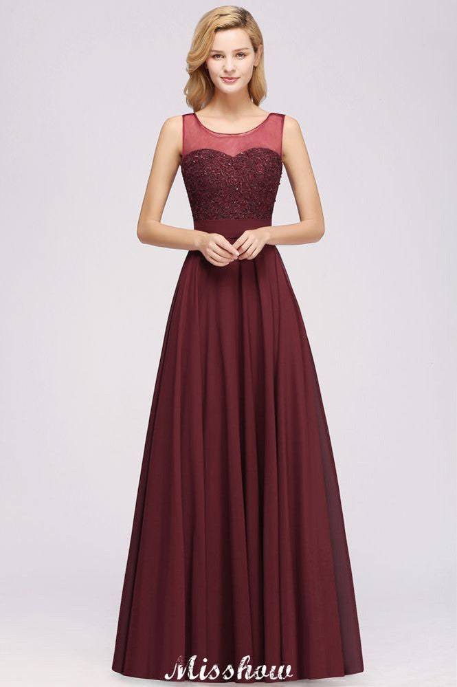 MISSHOW offers Tulle Lace Beadings Jewel Sleeveless Floor-Length Bridesmaid Dresses A-Line Chiffon Tulle Party Dress at a good price from 100D Chiffon,Tulle to A-line Floor-length them. Lightweight yet affordable home,beach,swimming useBridesmaid Dresses.