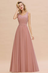 Looking for Prom Dresses,Evening Dresses,Homecoming Dresses,Bridesmaid Dresses,Mother Daughter Dresses,Realdressphotos,Quinceanera dresses in Lace, A-line style, and Gorgeous Lace,Ruffles work  MISSHOW has all covered on this elegant V-Neck Aline Ruffle Chiffon Bridesmaid Dress Sleeveless Floral Evening Swing Dress.