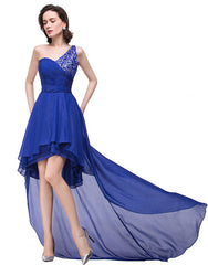 MISSHOW offers gorgeous Pool One Shoulder party dresses with delicately handmade Crystal,Ruffles in size 0-26W. Shop Hi-Lo prom dresses at affordable prices.