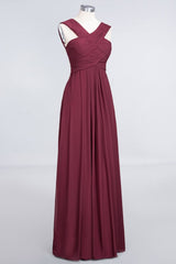 MISSHOW offers V-Neck Straps Sleeveless Floor-Length Bridesmaid Dress with Ruffles at a good price from Misshow