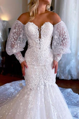 Vintage Sweetheart Lace Sleeveless Mermaid Wedding Dress Bridal Gowns-misshow.com