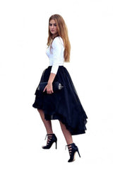 Women Midi Skirt Women Wedding Bridesmaid Skirt-misshow.com