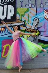 Women's A-Line Pleated Long Maxi Tutu Tulle Party Skirts Halloween Christmas Day Gift-misshow.com